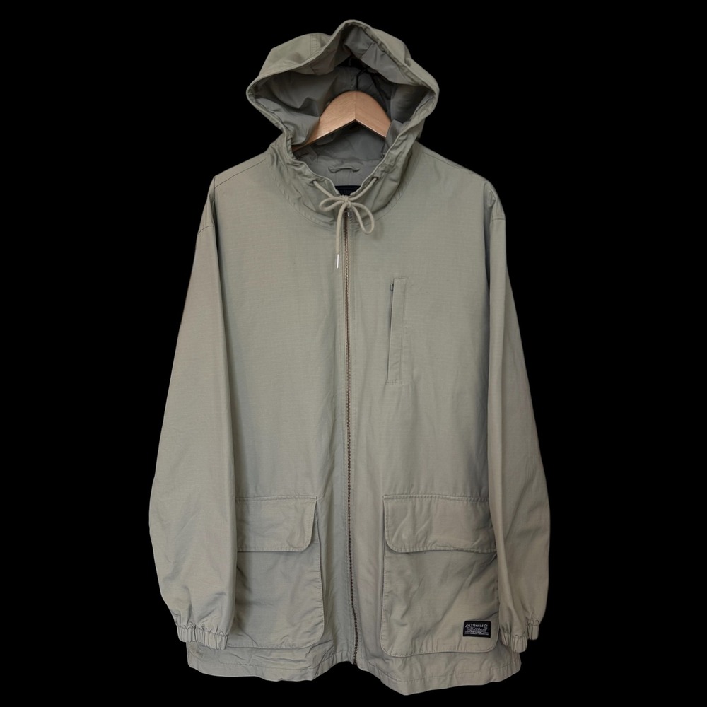Levi Green Hooded Mountain Parka Full Zip Utility Pockets Jacket Men XXL‎ #388